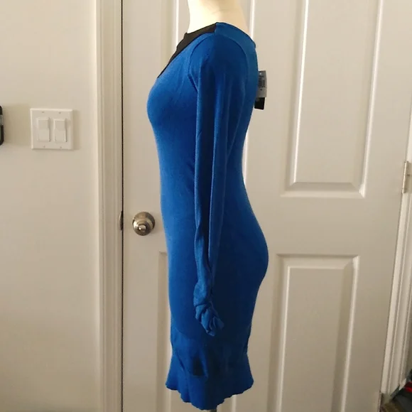 Planet Gold Asymmetrical Sweater Dress - Picture 2 of 7